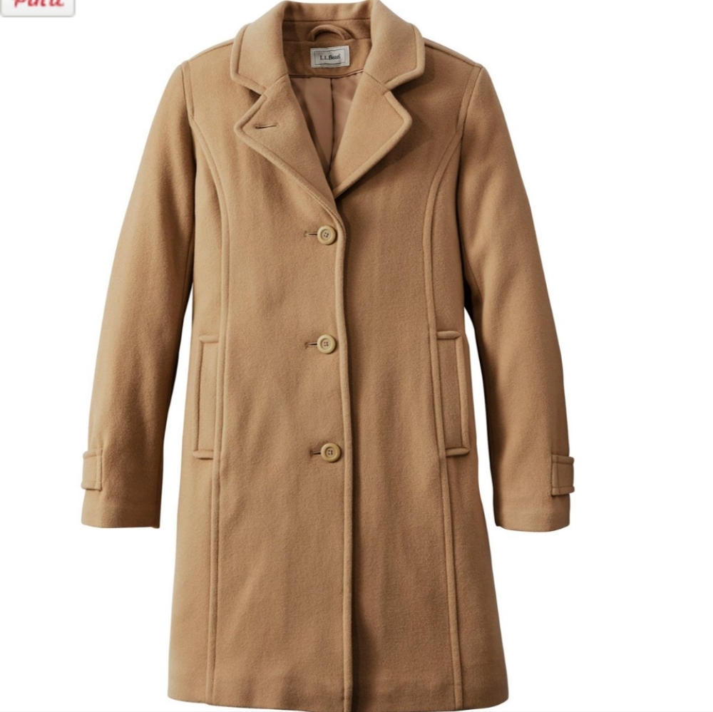 L.L. Bean Tan Pea Coat